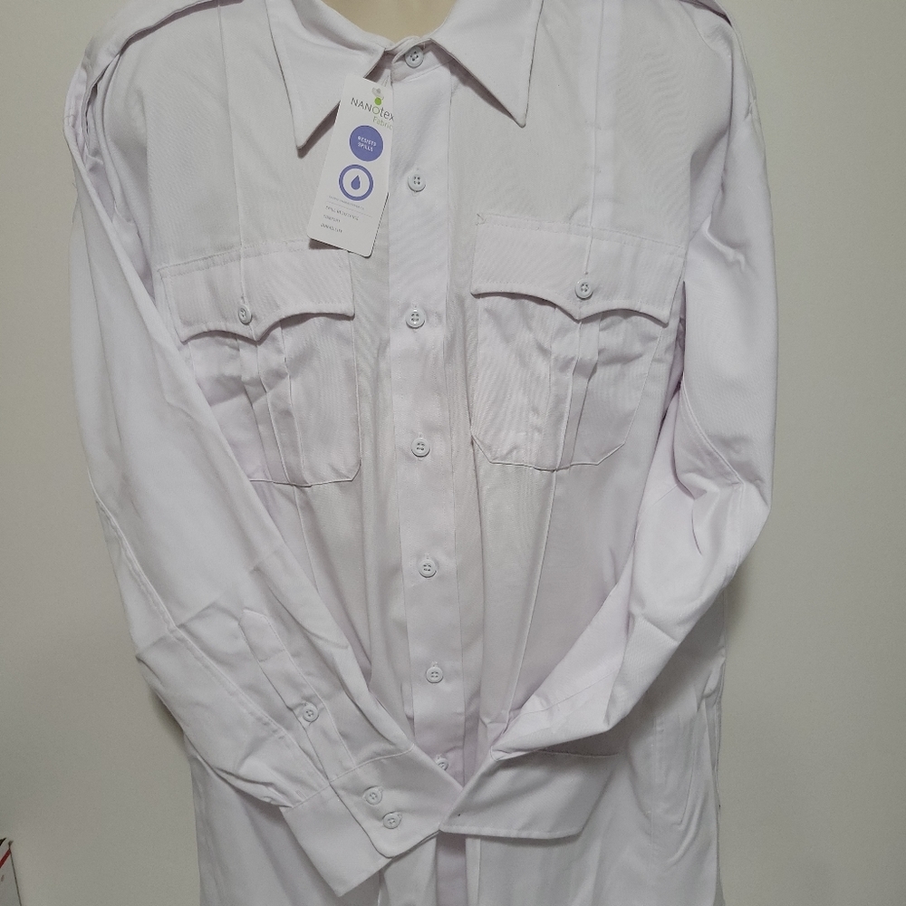 White Long Sleeve Uniform Shirt Long Sleeve Law Enforcement Police and Security
